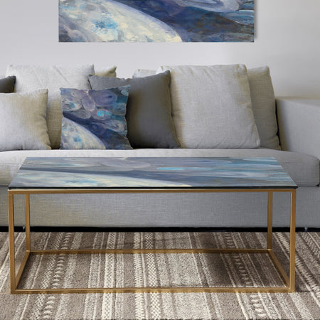 Indigo Stream I - Metal Traditional Coffee Table