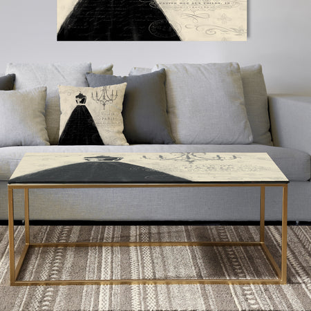 French chandeliers Couture IV - Metal Traditional Coffee Table