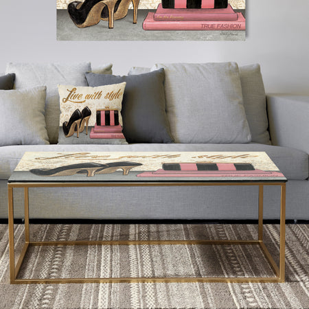 Gold Fabulous Life Style II - Metal Shabby Chic Coffee Table