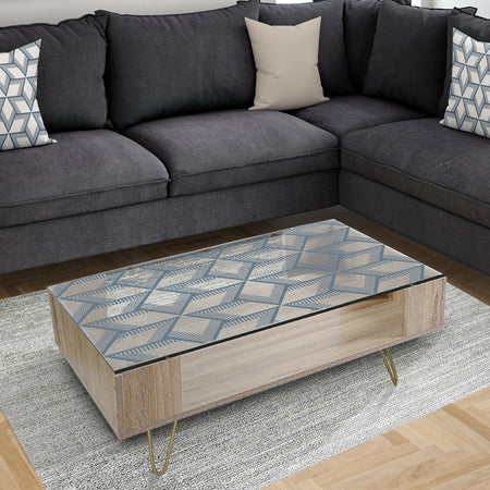 Gold Diamonds In Stars - Glam Coffee Table