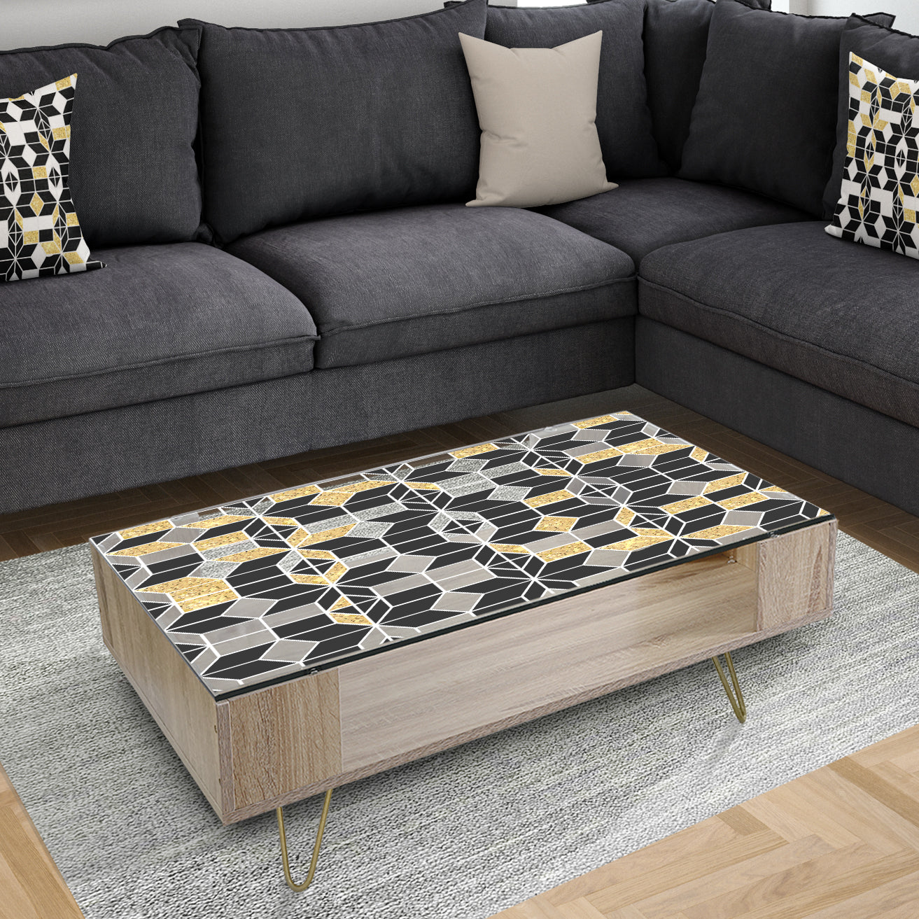 Triangular Diamond Universe 1 - Modern Coffee Table