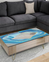 Marbled Blue 1 - Glam Coffee Table