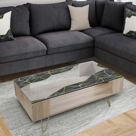 Capital Gold Sleek 11-inch Round Mirror - Glam Coffee Table