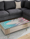 Blue Pink and Red Swirls - Modern Coffee Table