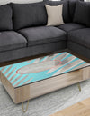 Blue Splashes and Red Circles - Modern Coffee Table