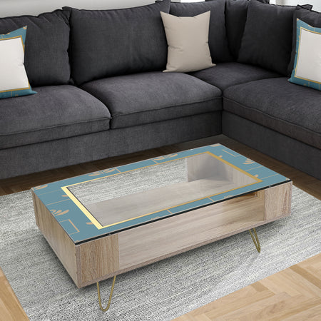Blue and Gold - Modern Coffee Table