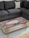 Blue Pink and White - Modern Coffee Table