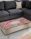 Pink and Green Hexagons - Modern Coffee Table