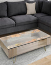 Golden Oriental Print - Glam Coffee Table