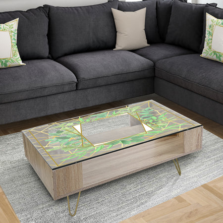 Efflorescent Gold Green 5 - Traditional Coffee Table