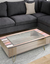 Gold and Pink Frame - Mid-Century Modern Coffee Table