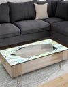 Marbled Blue 2 - Mid-Century Modern Coffee Table