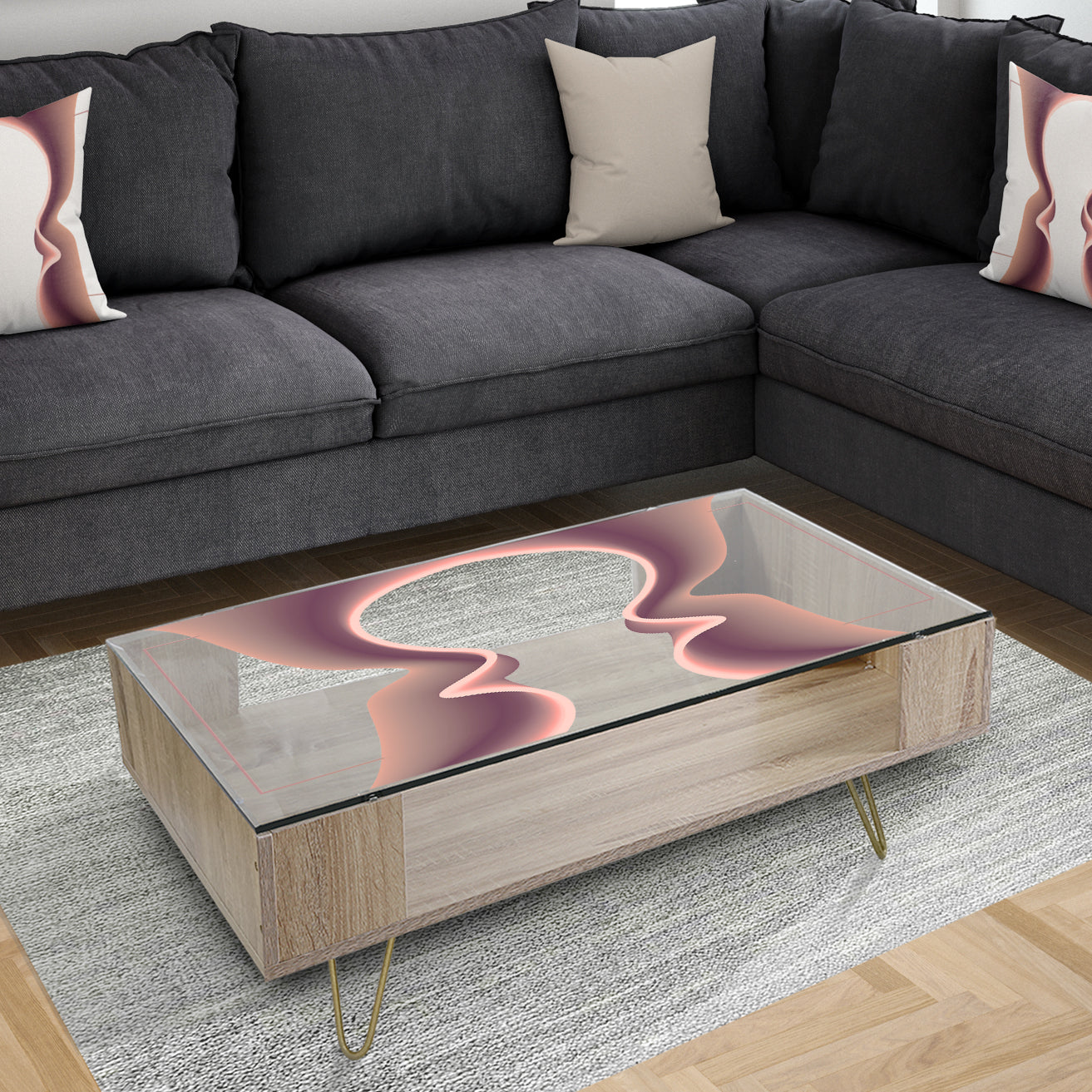 Nebulous Waves 5 - Modern Coffee Table