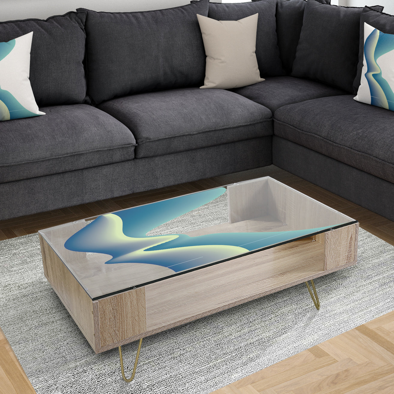 Nebulous Waves 9 - Modern Coffee Table