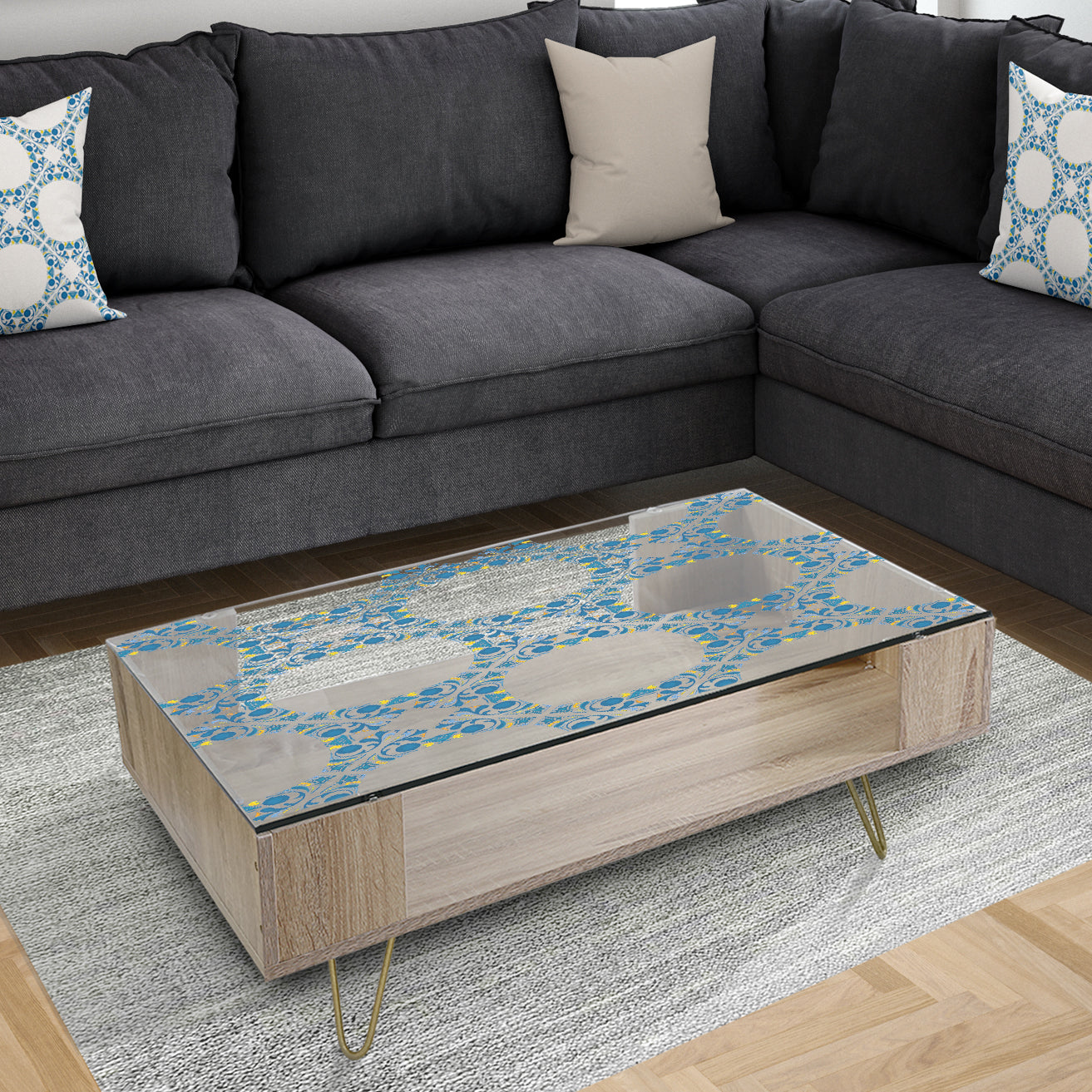Circular Rhythm 5 - Mid-Century Modern Coffee Table