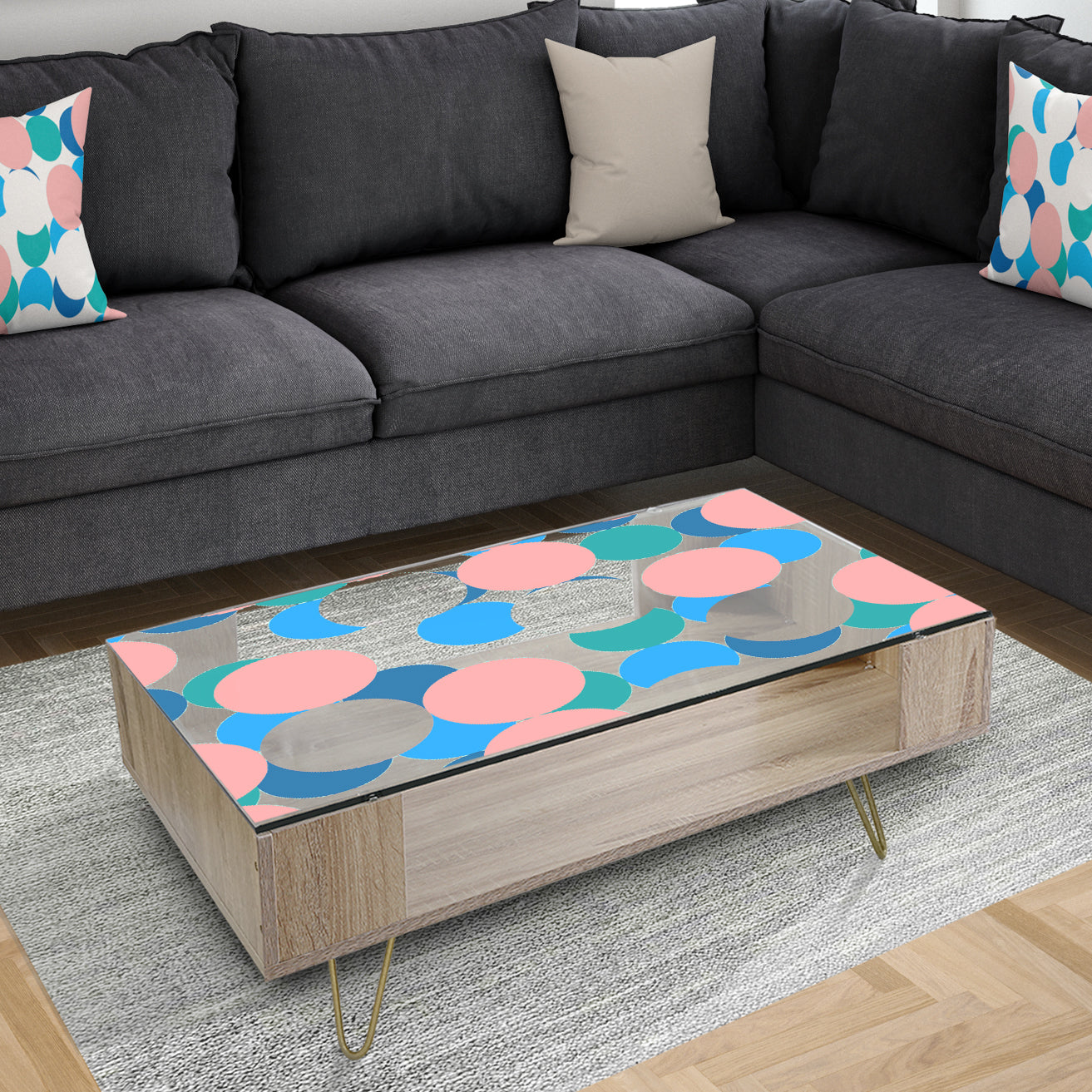 Circular Rhythm 7 - Mid-Century Modern Coffee Table