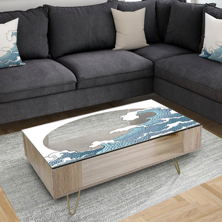 Surfs Up Wave - Bohemian & Eclectic Coffee Table