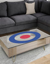 Red and Blue Bullseye - Mid-Century Modern Coffee Table