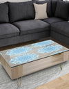 Circular Geometric In Blue - Glam Coffee Table