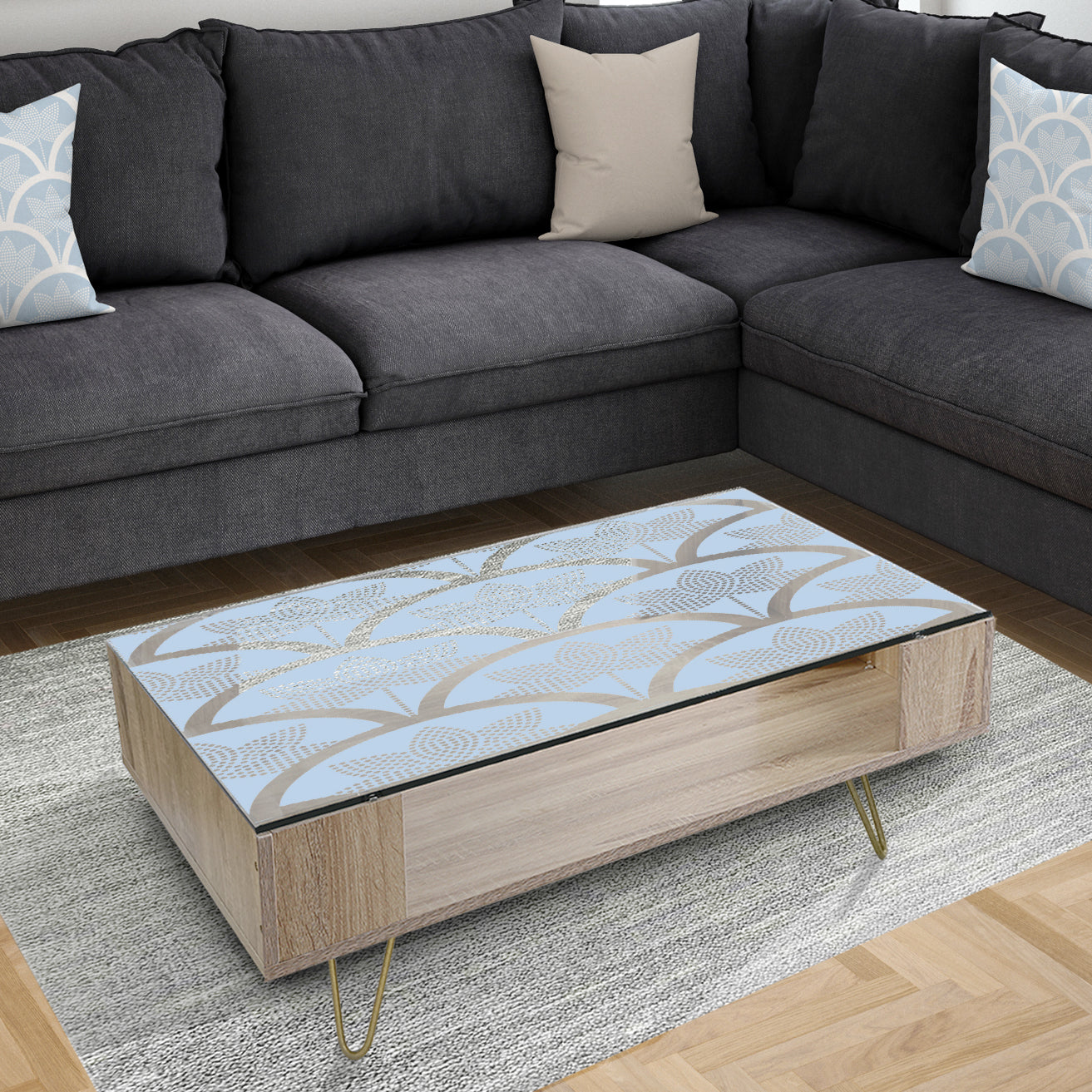 Japanese style Half - Glam Coffee Table