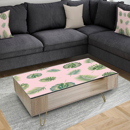 Palm Tropical leaves pattern. - Glam Coffee Table