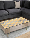 Gold and White Geometric Pattern I - Glam Coffee Table