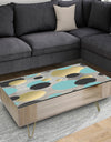 Gold and Blue Circles - Glam Coffee Table