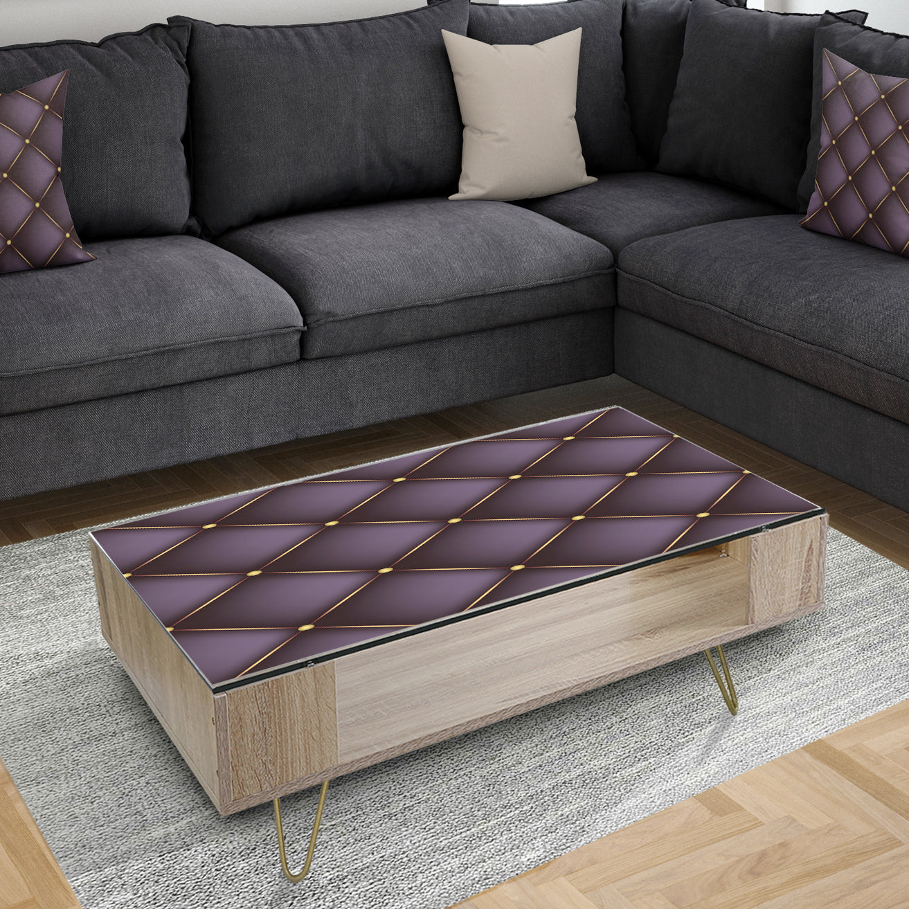 Quilted pattern - Glam Coffee Table