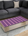 Retro Circular Purple and Yellow Pattern - Glam Coffee Table