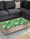 Triangular Gold and Green Design I - Glam Coffee Table