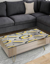 Trendy Black And Gold Triangular Pattern I - Glam Coffee Table