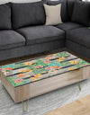 Retro Tropical Leaves II - Glam Coffee Table