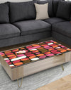 Geometric Retro Flower Design I - Glam Coffee Table