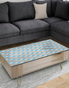 3D White and Blue Pattern VI - Glam Coffee Table