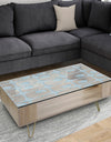 3D White And Blue Pattern III - Modern Coffee Table