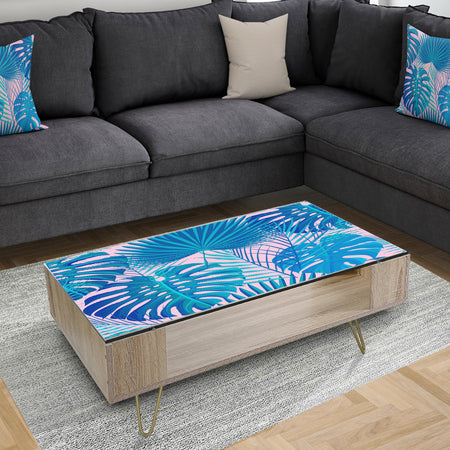 Retro Floral Pattern X - Glam Coffee Table