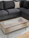 Horizontal Retro Geometrical Pattern I - Vintage Coffee Table