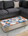 Retro Geometric Grid IV - Glam Coffee Table