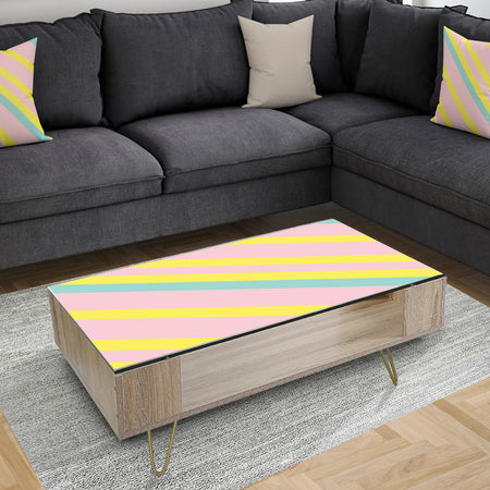 Memphis Retro Neon Pattern - Glam Coffee Table