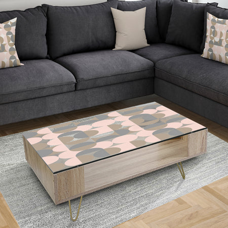 Retro Circular Pattern IV - Glam Coffee Table