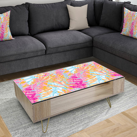 Retro Floral Pattern III - Glam Coffee Table