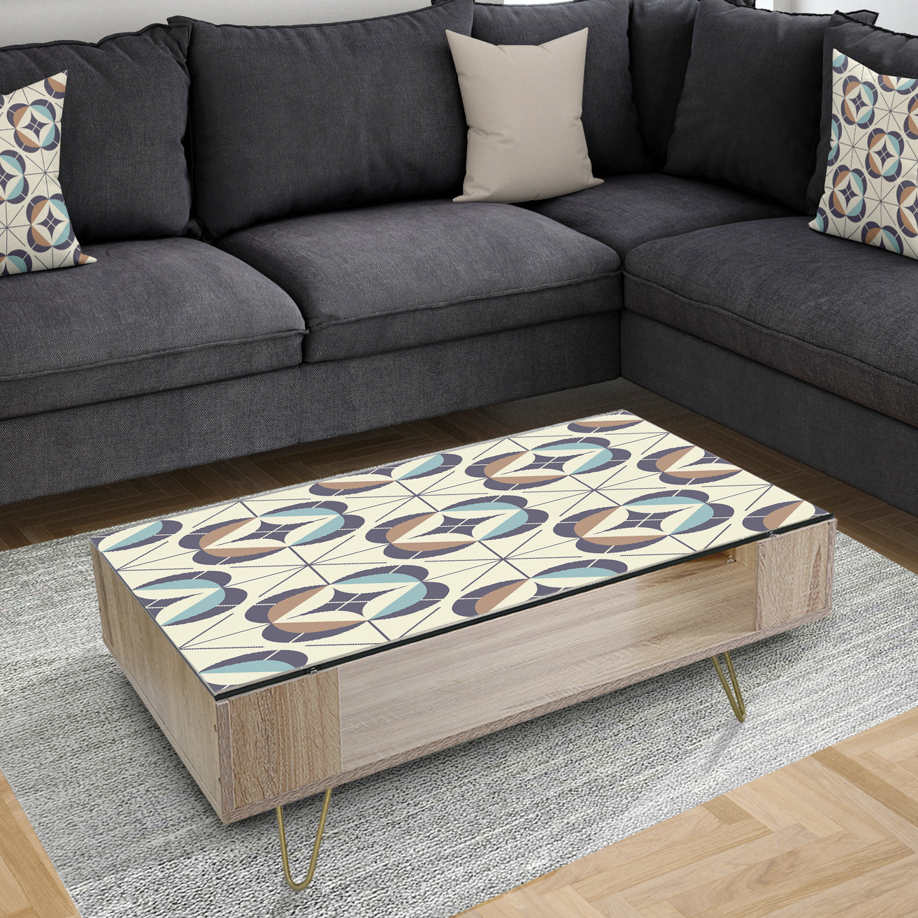 Geometric Retro Design V - Glam Coffee Table