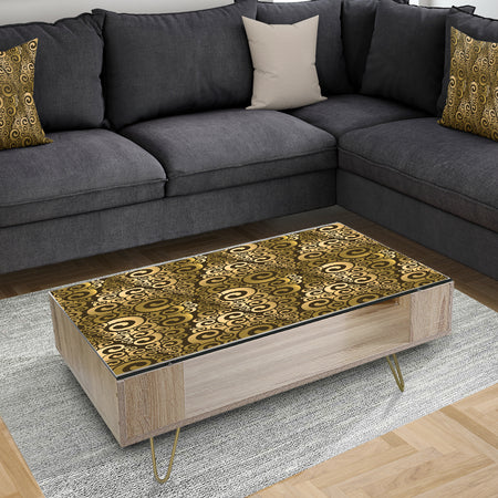 Gold and Black Swirl I - Glam Coffee Table