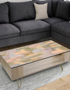 Golden Palm Leaves II - Glam Coffee Table