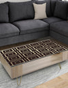 Golden Luxury Metallic Geometrics XII - Glam Coffee Table