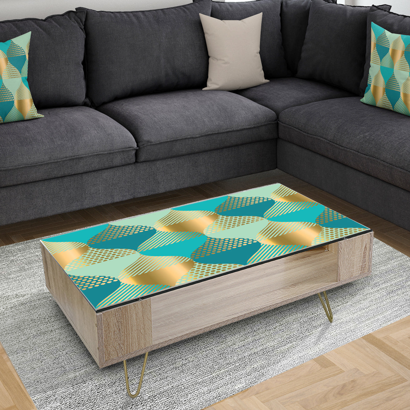 Luxury Retro Drops II - Glam Coffee Table