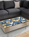 Gold and Blue Cubes - Glam Coffee Table