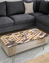 Gold Checkered Pattern II - Glam Coffee Table