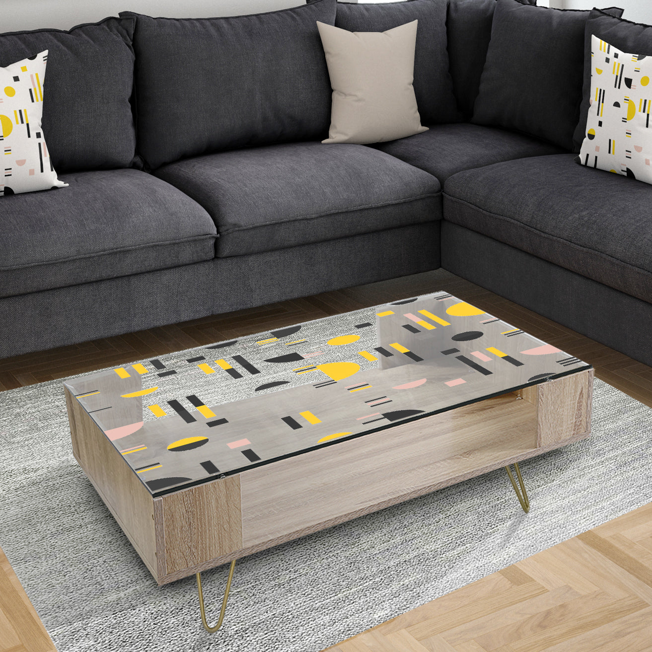 Retro Geometric Design IX - Glam Coffee Table
