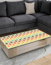 Abstract Retro Geometric Pattern V - Glam Coffee Table